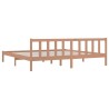 Cadre de lit sans matelas marron miel bois massif 200x200 cm 