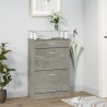 Armoire à chaussures Gris béton 63x24x104 cm Bois d'ingénierie 