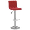 Tabourets de bar lot de 2 rouge bordeaux velours 