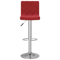 Tabourets de bar lot de 2 rouge bordeaux velours 
