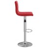 Tabourets de bar lot de 2 rouge bordeaux velours 