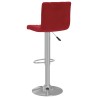 Tabourets de bar lot de 2 rouge bordeaux velours 