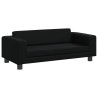 Canapé avec repose-pied pour enfants noir 100x50x30 cm 