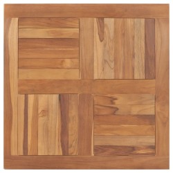 Dessus de table Bois de teck solide Carré 80x80x2,5 cm 