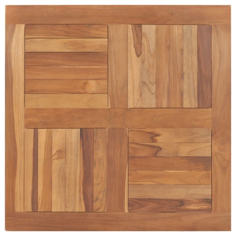 Dessus de table Bois de teck solide Carré 80x80x2,5 cm 