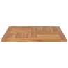 Dessus de table Bois de teck solide Carré 80x80x2,5 cm 