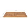 Dessus de table Bois de teck solide Carré 80x80x2,5 cm 