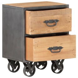 Table de chevet 40x30x51 cm Bois de récupération solide 