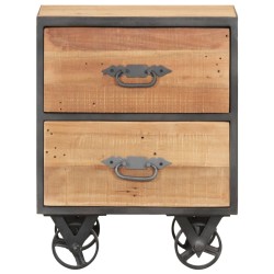 Table de chevet 40x30x51 cm Bois de récupération solide 