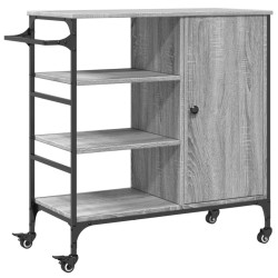 Chariot de cuisine sonoma gris 87,5x38,5x84,5cm bois ingénierie 