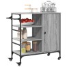 Chariot de cuisine sonoma gris 87,5x38,5x84,5cm bois ingénierie 