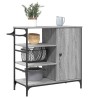 Chariot de cuisine sonoma gris 87,5x38,5x84,5cm bois ingénierie 