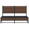 Cadre de lit en métal sans matelas chêne marron 137x190 cm 