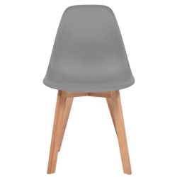 Chaises à manger lot de 2 Gris Plastique 