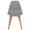 Chaises à manger lot de 2 Gris Plastique 