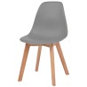 Chaises à manger lot de 2 Gris Plastique 