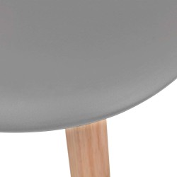 Chaises à manger lot de 2 Gris Plastique 