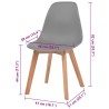 Chaises à manger lot de 2 Gris Plastique 