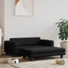 Lit pour chien avec extension noir 100x50x30 cm similicuir 