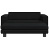 Lit pour chien avec extension noir 100x50x30 cm similicuir 