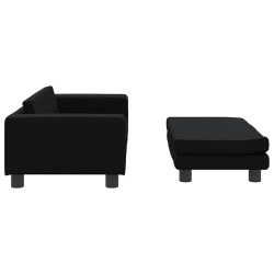 Lit pour chien avec extension noir 100x50x30 cm similicuir 