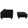 Lit pour chien avec extension noir 100x50x30 cm similicuir 