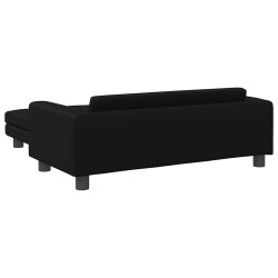 Lit pour chien avec extension noir 100x50x30 cm similicuir 
