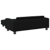 Lit pour chien avec extension noir 100x50x30 cm similicuir 