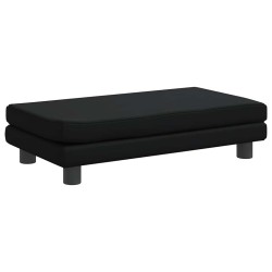 Lit pour chien avec extension noir 100x50x30 cm similicuir 