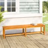 Banc de jardin 180x35x45 cm bois massif d'acacia 