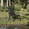 Chaise de pêche avec accoudoir pliable vert 