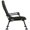 Chaise de pêche avec accoudoir pliable vert 