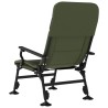 Chaise de pêche avec accoudoir pliable vert 