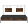 Cadre de lit sans matelas chêne fumé 150x200 cm bois ingénierie 