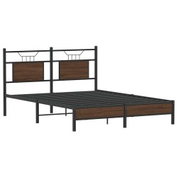 Cadre de lit sans matelas chêne marron 150x200 cm 