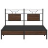 Cadre de lit sans matelas chêne marron 150x200 cm 