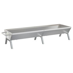 Plateau pour barbecue Argenté 158x42x31 cm Acier inoxydable 