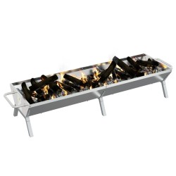 Plateau pour barbecue Argenté 158x42x31 cm Acier inoxydable 