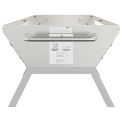 Plateau pour barbecue Argenté 158x42x31 cm Acier inoxydable 