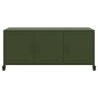 Meuble TV vert olive 100,5x39x43,5 cm acier 