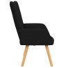 Chaise de relaxation Noir Tissu 