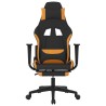 Chaise de jeu avec repose-pied Noir et orange Tissu 