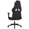 Chaise de jeu avec repose-pied Noir et orange Tissu 