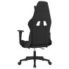 Chaise de jeu avec repose-pied Noir et rouge Tissu 