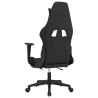 Chaise de jeu de massage avec repose-pied Noir et orange Tissu 
