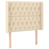 Tête de lit avec oreilles Crème 93x16x118/128 cm Tissu 