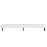 Cadre de lit sans matelas blanc brillant 140x190 cm 