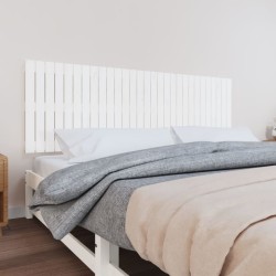 Tête de lit murale Blanc 185x3x60 cm Bois massif de pin 