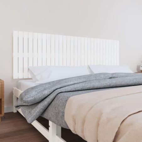 Tête de lit murale Blanc 185x3x60 cm Bois massif de pin 