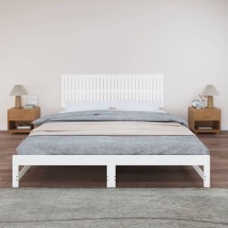 Tête de lit murale Blanc 185x3x60 cm Bois massif de pin 